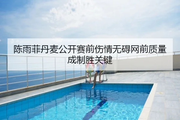 陈雨菲丹麦公开赛前伤情无碍网前质量成制胜关键